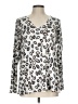 Nic + Zoe Animal Print Silver Pullover Sweater Size L - photo 1