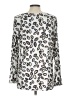 Nic + Zoe Animal Print Silver Pullover Sweater Size L - photo 2