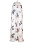 Shein 100% Polyester Floral Ivory White Casual Pants Size M - photo 2