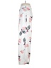 Shein 100% Polyester Floral Ivory White Casual Pants Size M - photo 5