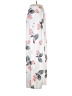 Shein 100% Polyester Floral Ivory White Casual Pants Size M - photo 4