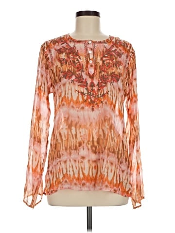 Sundance Long Sleeve Silk Top (view 1)