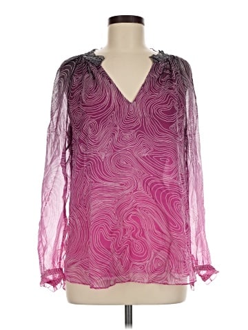 Diane von Furstenberg Long Sleeve Silk Top (view 1)