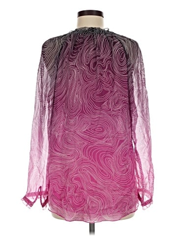 Diane von Furstenberg Long Sleeve Silk Top (view 2)