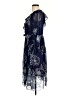 MARCHESA notte 100% Polyester Floral Silver Blue Cocktail Dress Size 2 - photo 5