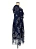 MARCHESA notte 100% Polyester Floral Silver Blue Cocktail Dress Size 2 - photo 4