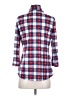 Eden & Olivia 100% Polyester Plaid Red 3/4 Sleeve Blouse Size S - photo 2