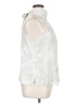 Jennifer Lopez 100% Polyester Silver Sleeveless Blouse Size XL - photo 4