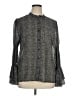 MICHAEL Michael Kors 100% Polyester Polka Dots Black Long Sleeve Blouse Size XL - photo 1