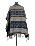 Treasure & Bond 100% Polyester Blue Poncho One size - photo 2