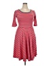 Lularoe Stripes Red Casual Dress Size 22 - 24 Plus - photo 1