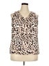 Nine West 100% Polyester Tan Sleeveless Blouse Size XXL - photo 1