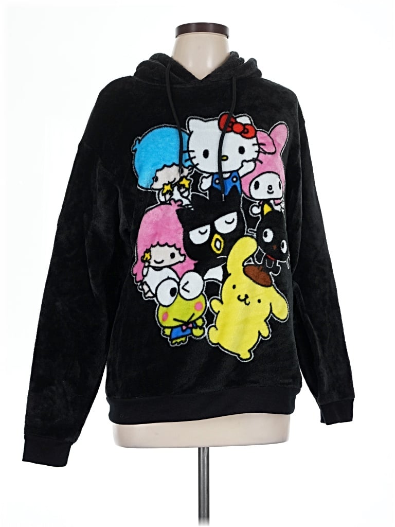 Pre-owned Hello Kitty Pullover Hoodie In Black