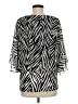 Coco Bianco 100% Polyester Silver 3/4 Sleeve Blouse Size M - photo 2