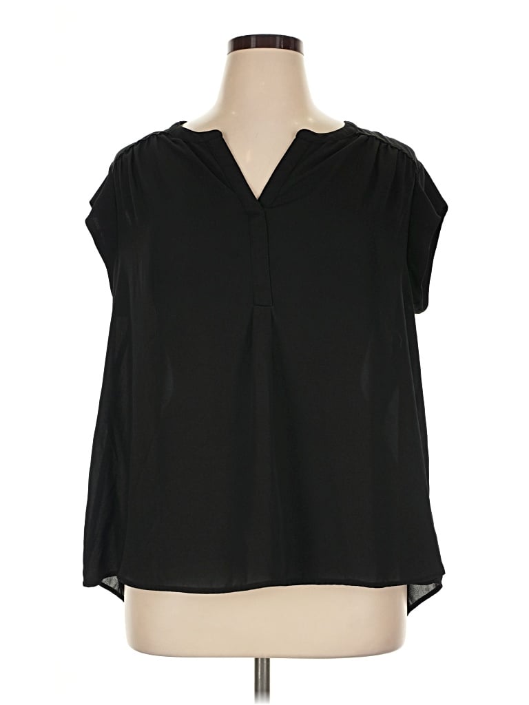 Pre-owned Dr2 Short Sleeve Blouse In Black