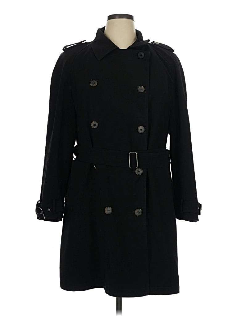 Pre-owned Anne Klein Trenchcoat In Black
