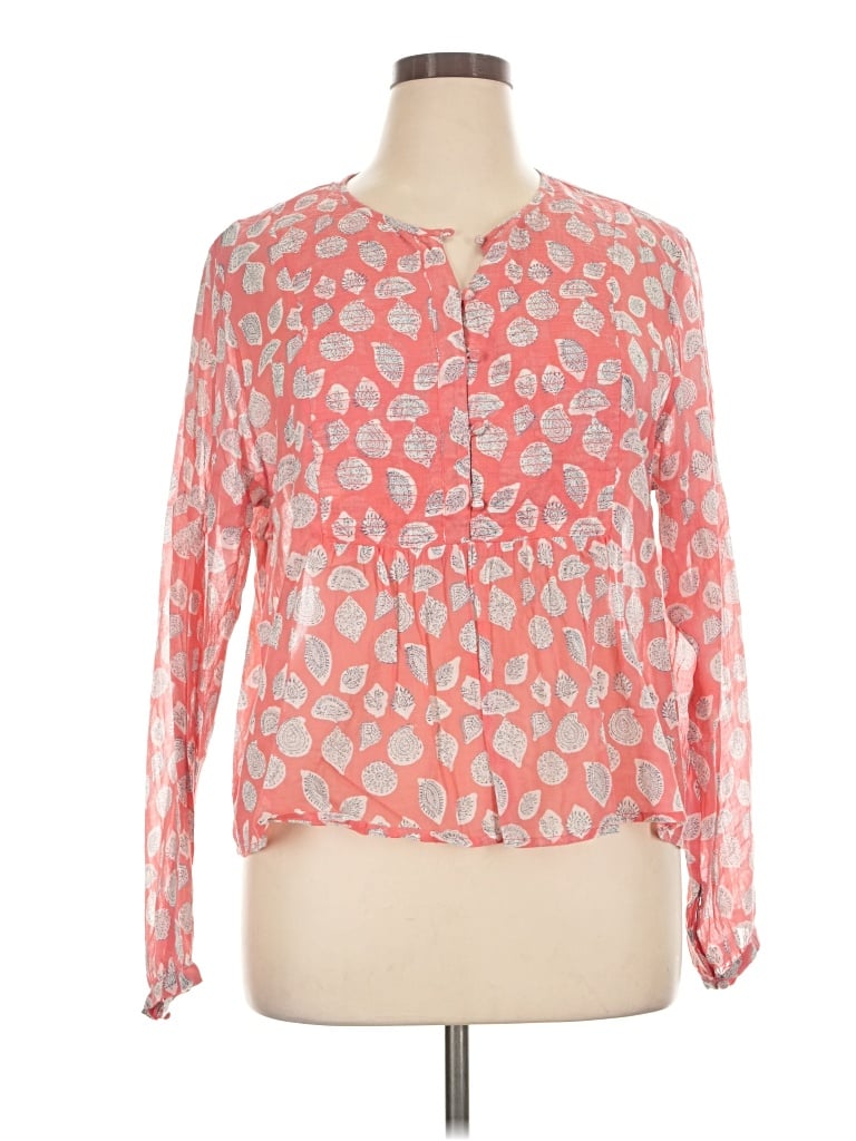 Pre-owned Roller Rabbit Long Sleeve Blouse In Pink