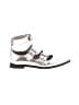 ALLSAINTS Metallic Solid Silver Flats Size 7 - photo 1