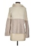 Ann Taylor 100% Cashmere Color Block Tan Cashmere Pullover Sweater Size XS - photo 1