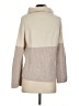 Ann Taylor 100% Cashmere Color Block Tan Cashmere Pullover Sweater Size XS - photo 2