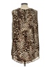 Chico's 100% Polyester Animal Print Gold Sleeveless Blouse Size Lg (2) - photo 2