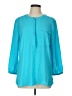 JM Collection 100% Polyester Teal 3/4 Sleeve Blouse Size L - photo 1