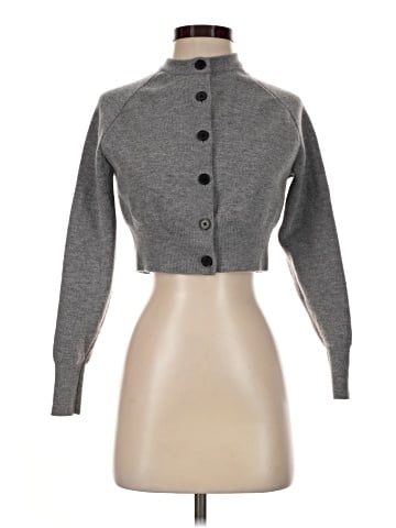 Madewell Raglan-Sleeve Cropped Cardigan in Merino Wool (view 1)