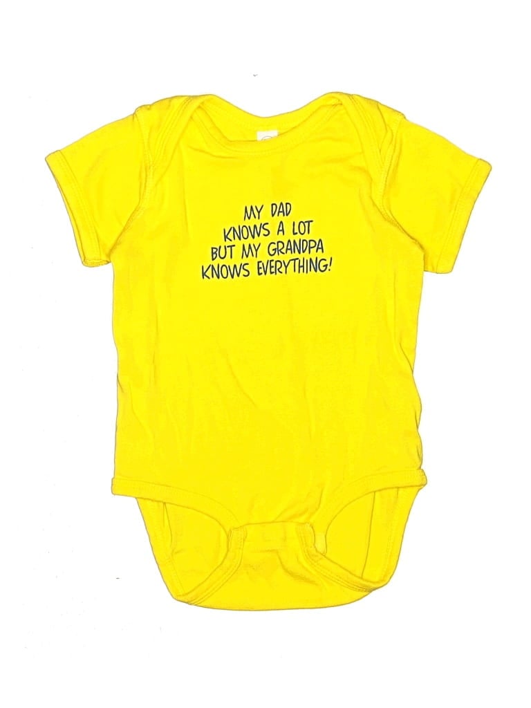 Pre-owned Rabbit Skins Kids' Short Sleeve Onesie In Yellow