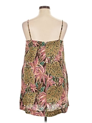 Madewell 100% Linen Goldie Mini Dress in Brushstroke Monstera (view 2)
