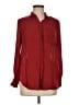 J.Crew 100% Silk Red Long Sleeve Silk Top Size 6 - photo 1