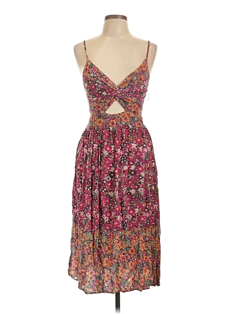 Pre-owned Angie Cocktail Dress In Burgundy