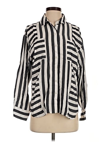 Karl Lagerfeld Paris Long Sleeve Blouse (view 1)