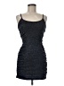 Speechless Metallic Gray Cocktail Dress Size M - photo 1