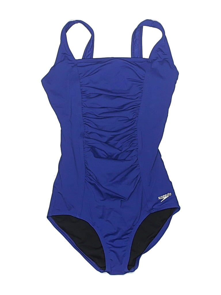 Pre-owned Speedo One Piece Swimsuit In Blue