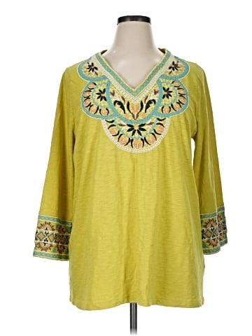 Soft Surroundings 3/4 Sleeve Top (view 1)