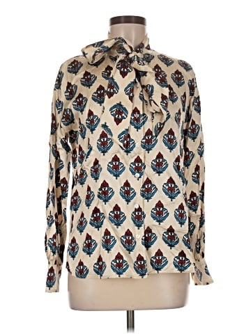 Tory Burch Long Sleeve Silk Top (view 1)