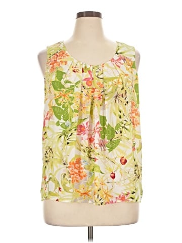 Rose + Olive Sleeveless Blouse (view 1)