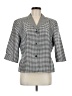 Rena Rowan 100% Silk Houndstooth Silver Silk Blazer Size M (estimated) - photo 1