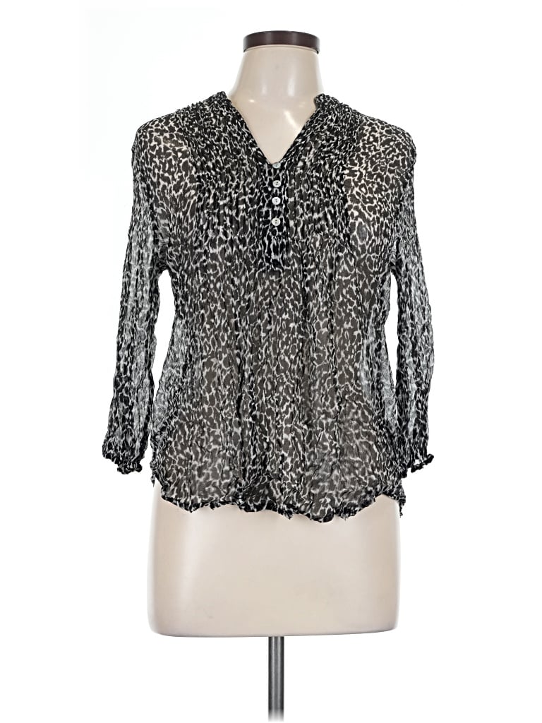 Pre-owned Empyre 3/4 Sleeve Blouse In Silver