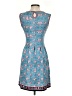 Max Studio Damask Blue Casual Dress Size S - photo 2