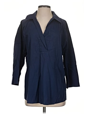 Lafayette 148 New York 3/4 Sleeve Button-Down Shirt (view 1)