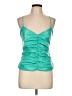 Unbranded 100% Polyurethane Green Sleeveless Blouse Size L (estimated) - photo 1