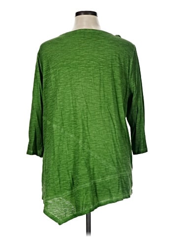 LOGO by Lori Goldstein 3/4 Sleeve Top (view 2)