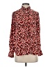J.Crew Collection Print Red Long Sleeve Blouse Size 0 - photo 1