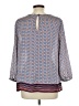 Merona 100% Polyester Blue 3/4 Sleeve Blouse Size L - photo 2