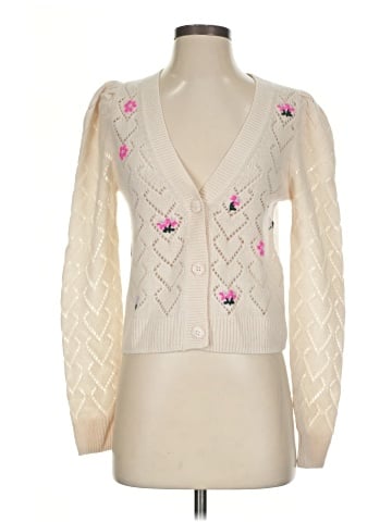 Aqua Cashmere Cardigan (view 1)