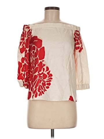 Tibi 3/4 Sleeve Silk Top (view 1)