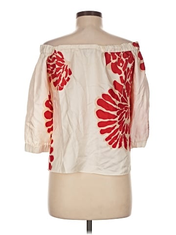 Tibi 3/4 Sleeve Silk Top (view 2)
