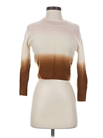 Madewell Dip-Dye Cashmere Shrunken Sweatshirt (view 1)