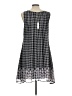 Max Studio 100% Polyester Houndstooth Gray Casual Dress Size L - photo 2